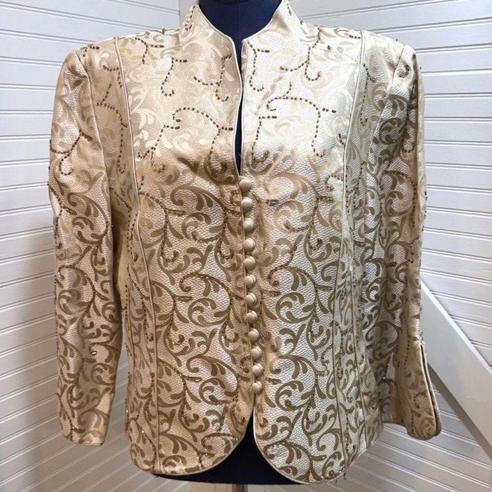 Vintage Women's Blazer Large size 12 Cocktail Evening jacket JS‎ Collections